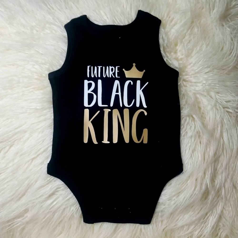 Boys "future black king" onesie